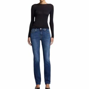 7 For All Mankind Kimmie Straight Leg Jeans - Cambridge Wash Size 31